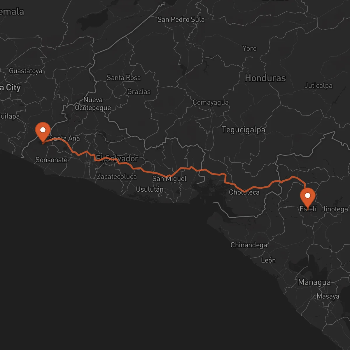 Ruta Estelí - Ahuachapán