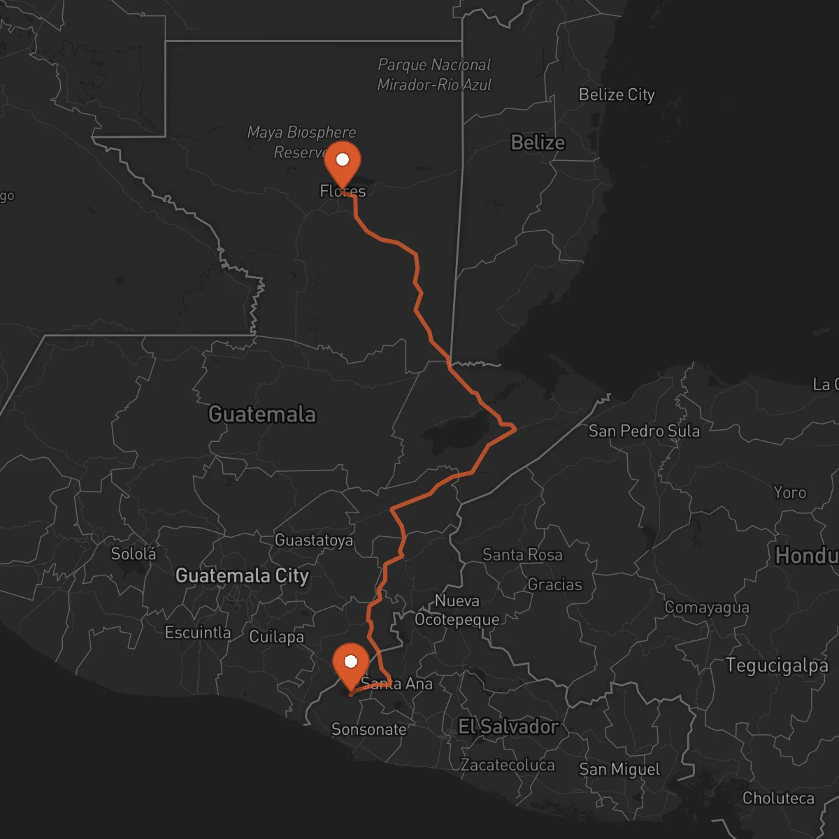 Ruta Ahuachapán - Flores