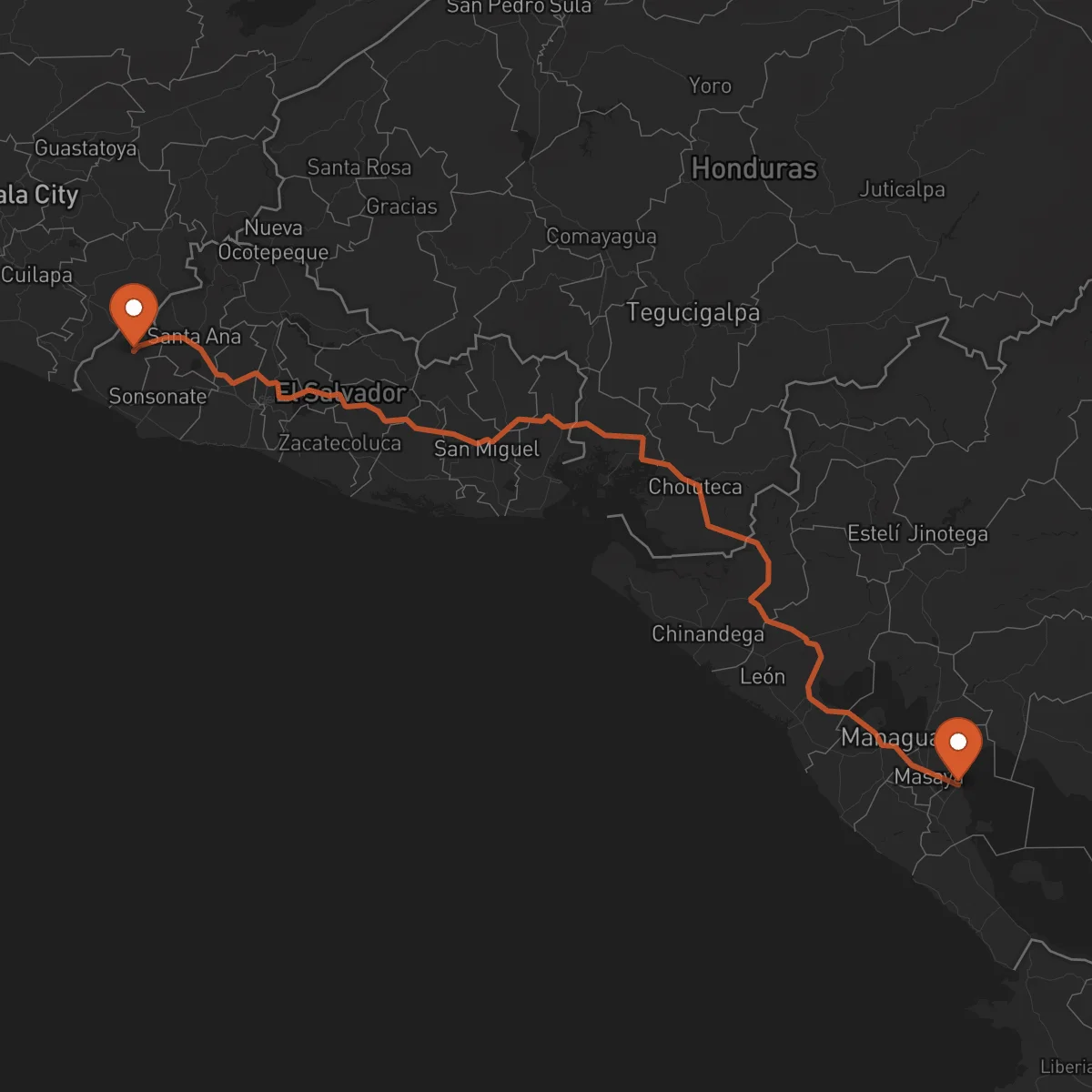 Ruta Granada - Ahuachapán