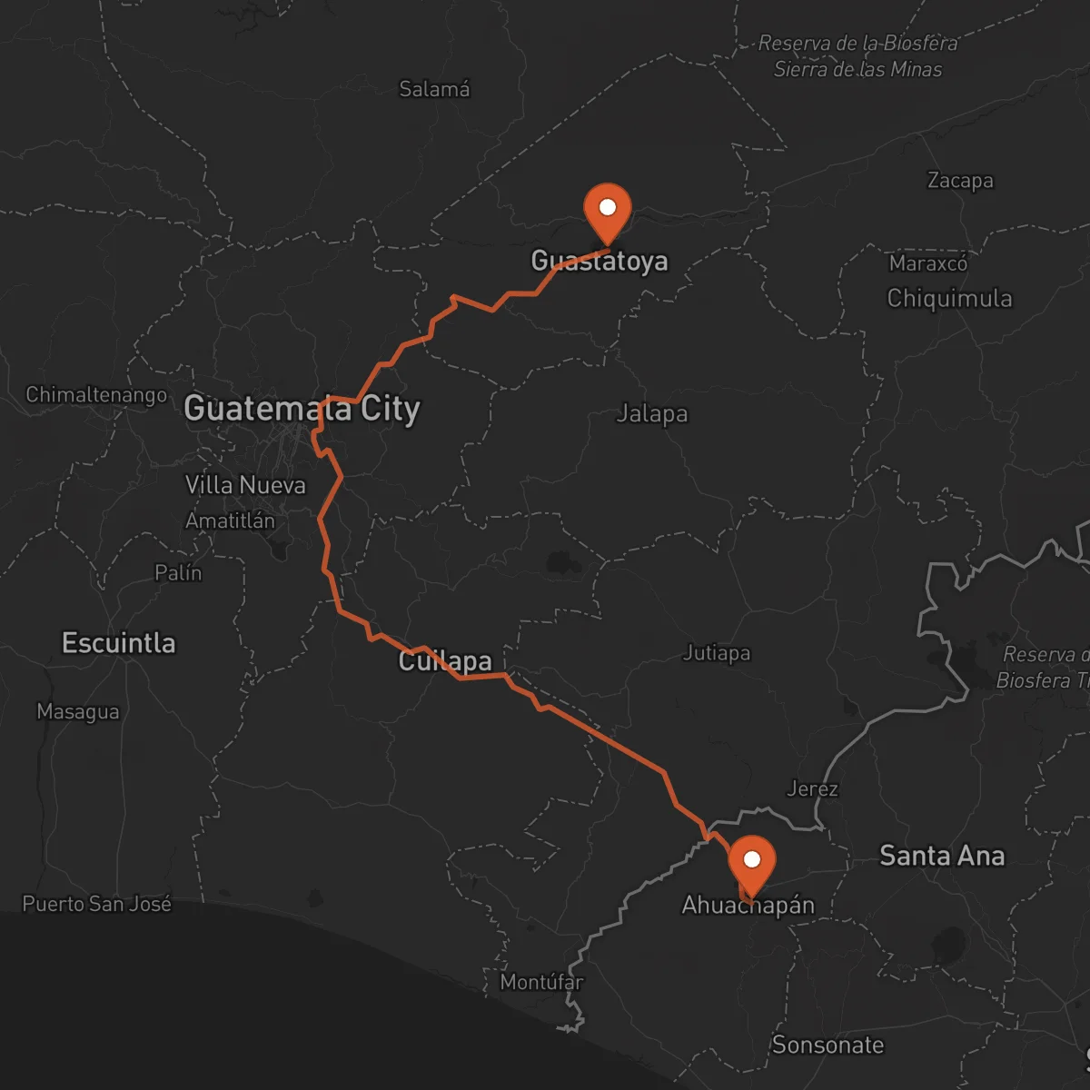 Ruta Ahuachapán - Guastatoya