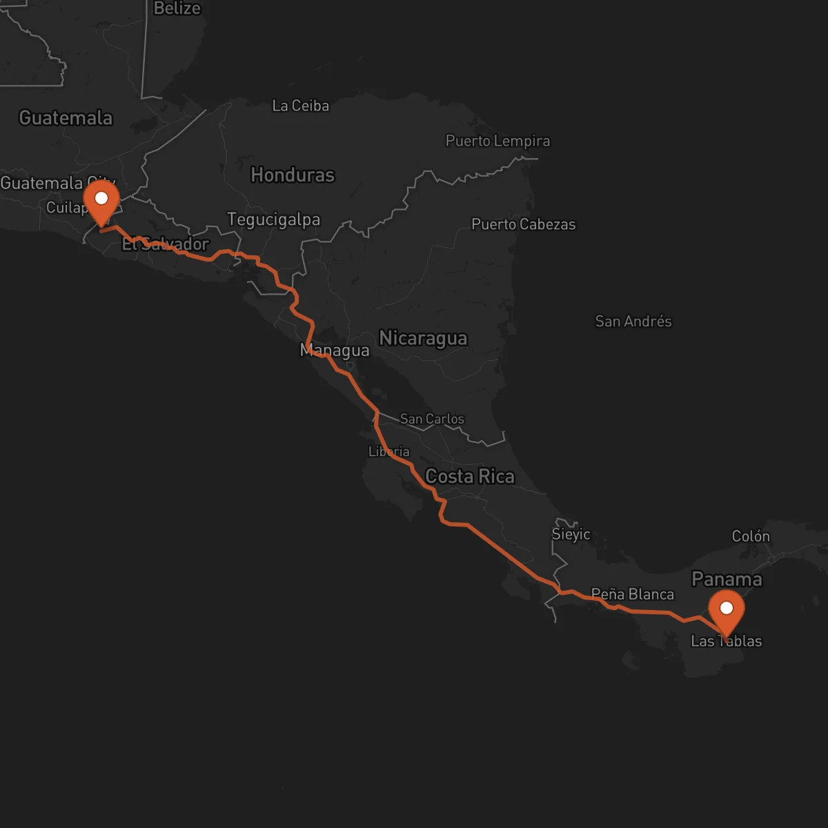 Ruta Las Tablas - Ahuachapán