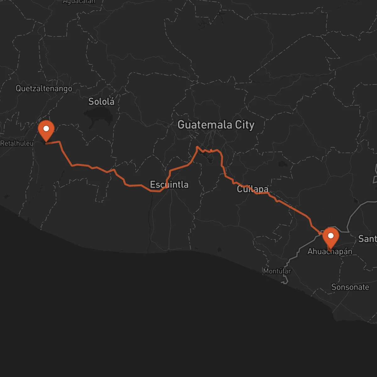 Ruta Mazatenango - Ahuachapán