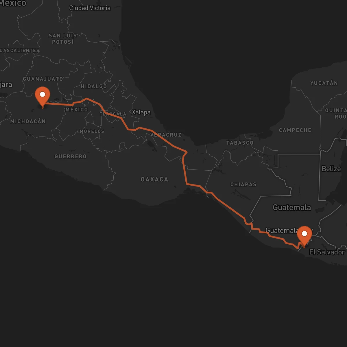 Ruta Morelia - Ahuachapán