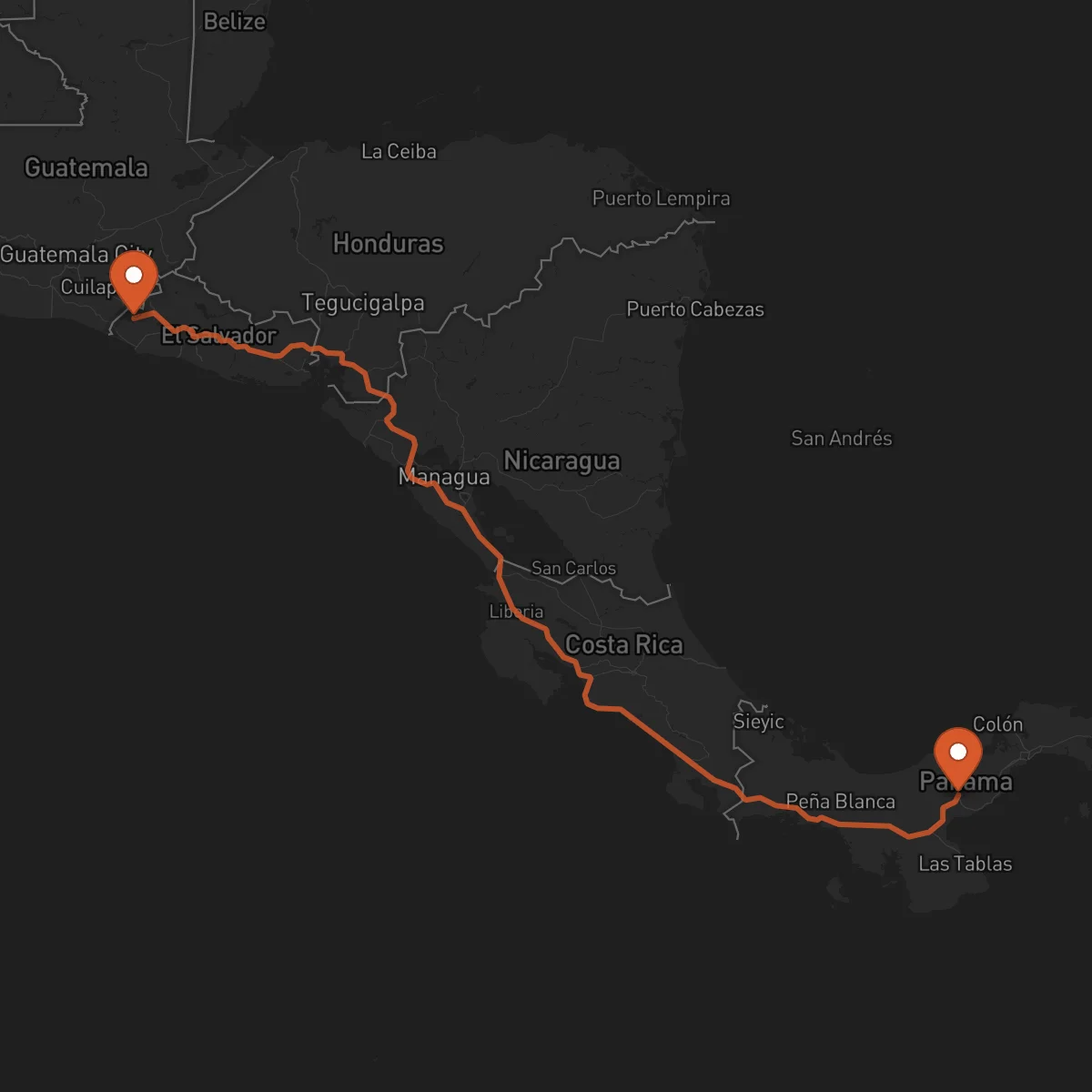 Ruta Penonomé - Ahuachapán