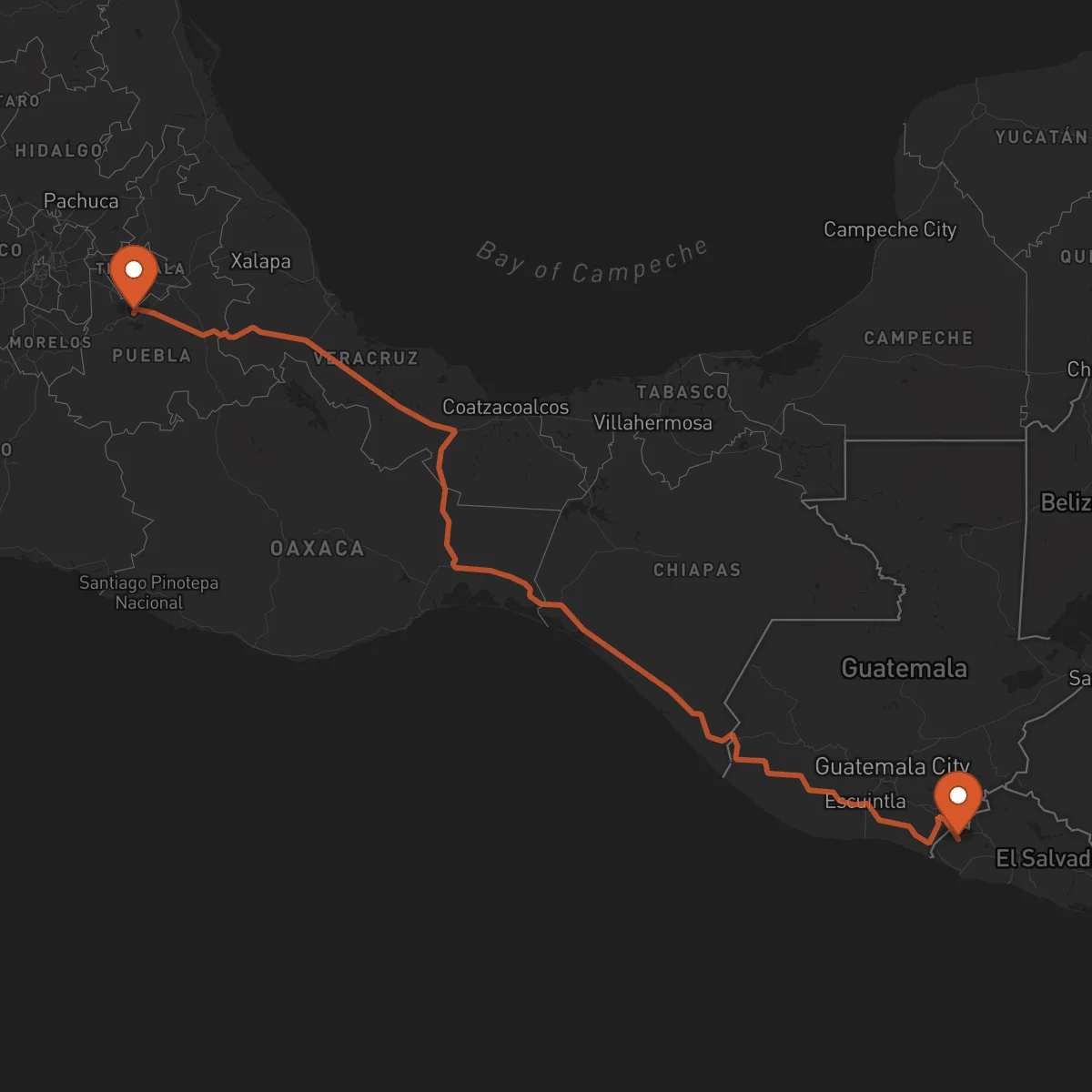 Ruta Ahuachapán - Puebla
