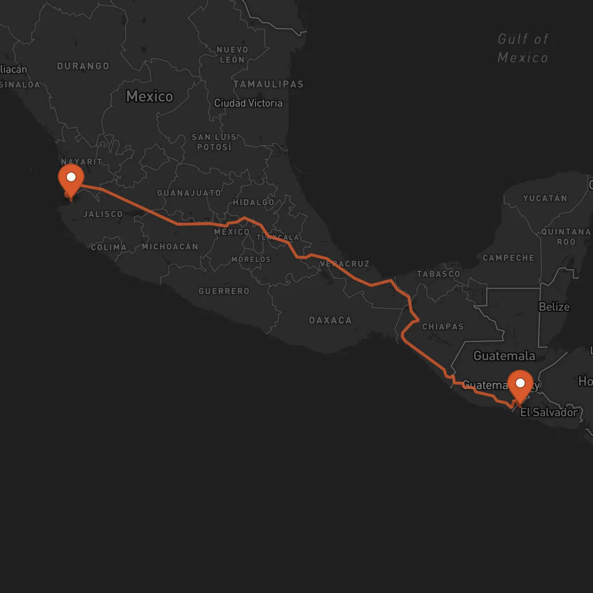 Ruta Ahuachapán - Puerto Vallarta
