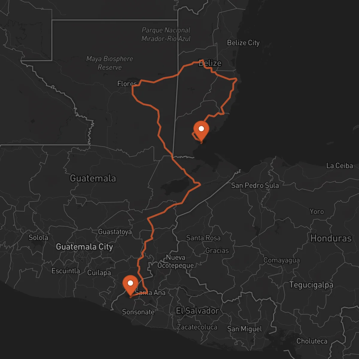 Ruta Ahuachapán - Punta Gorda