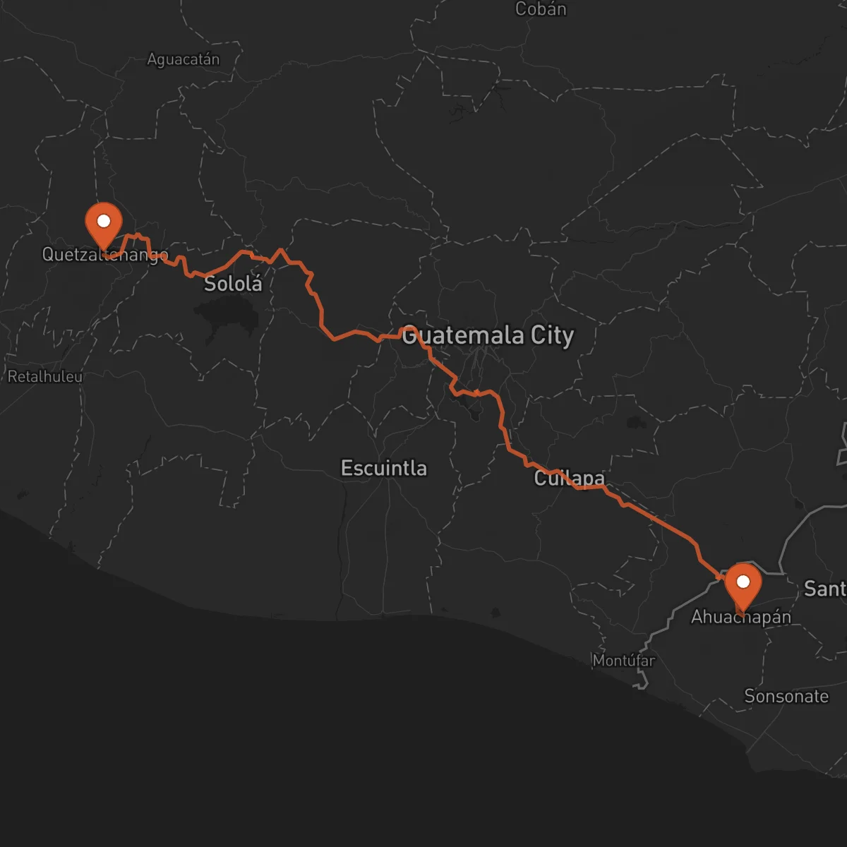 Ruta Quetzaltenango - Ahuachapán