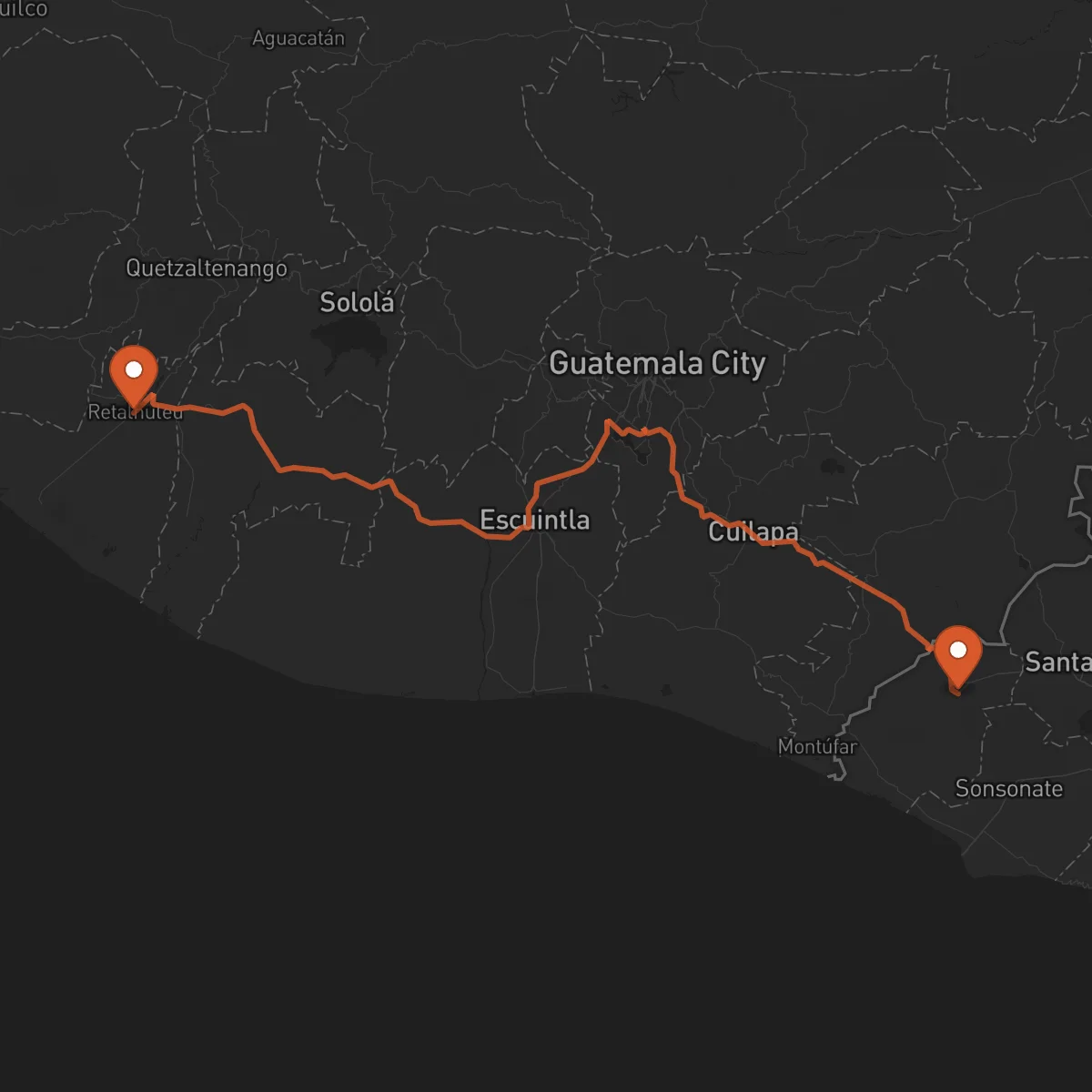 Ruta Ahuachapán - Retalhuleu