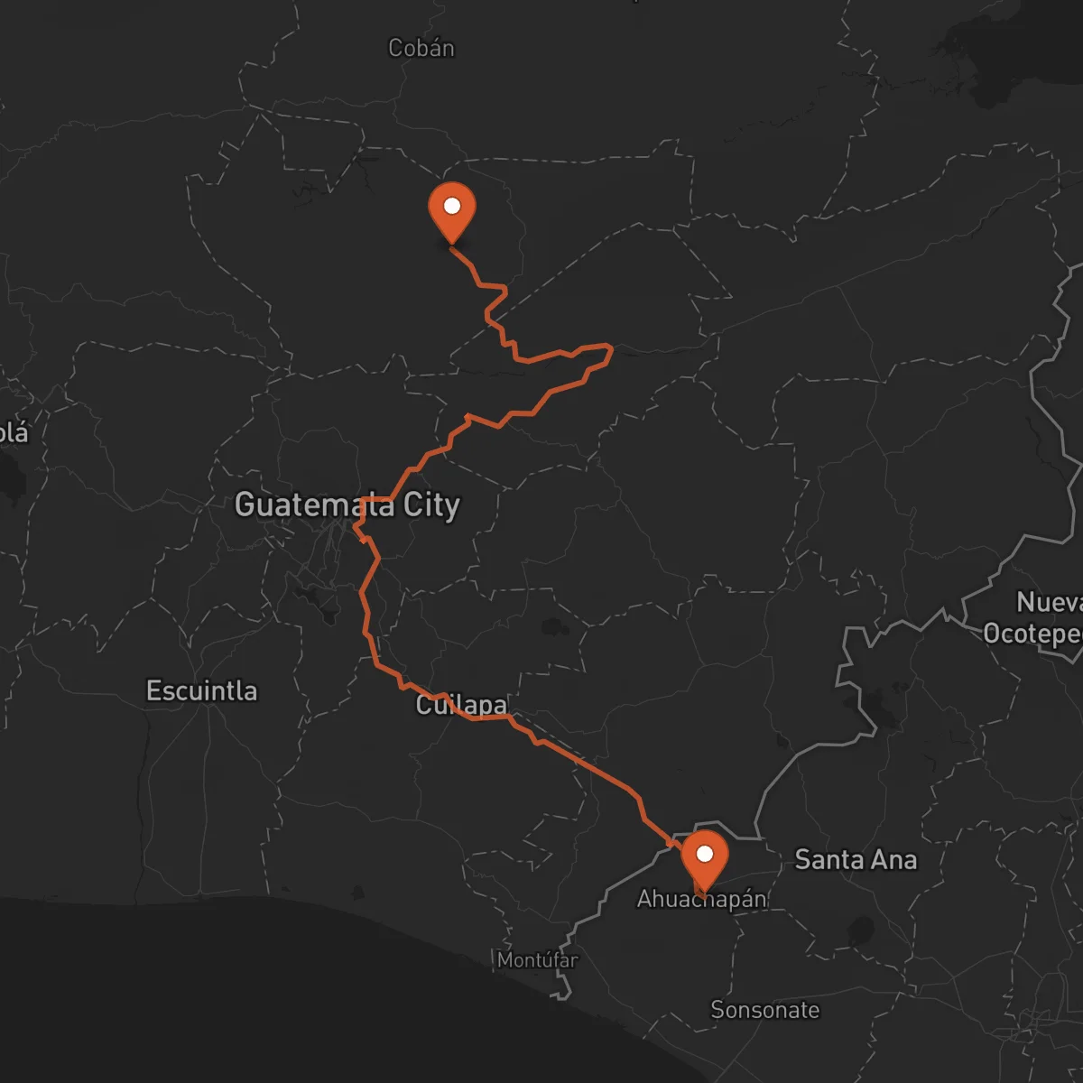 Ruta Salamá - Ahuachapán