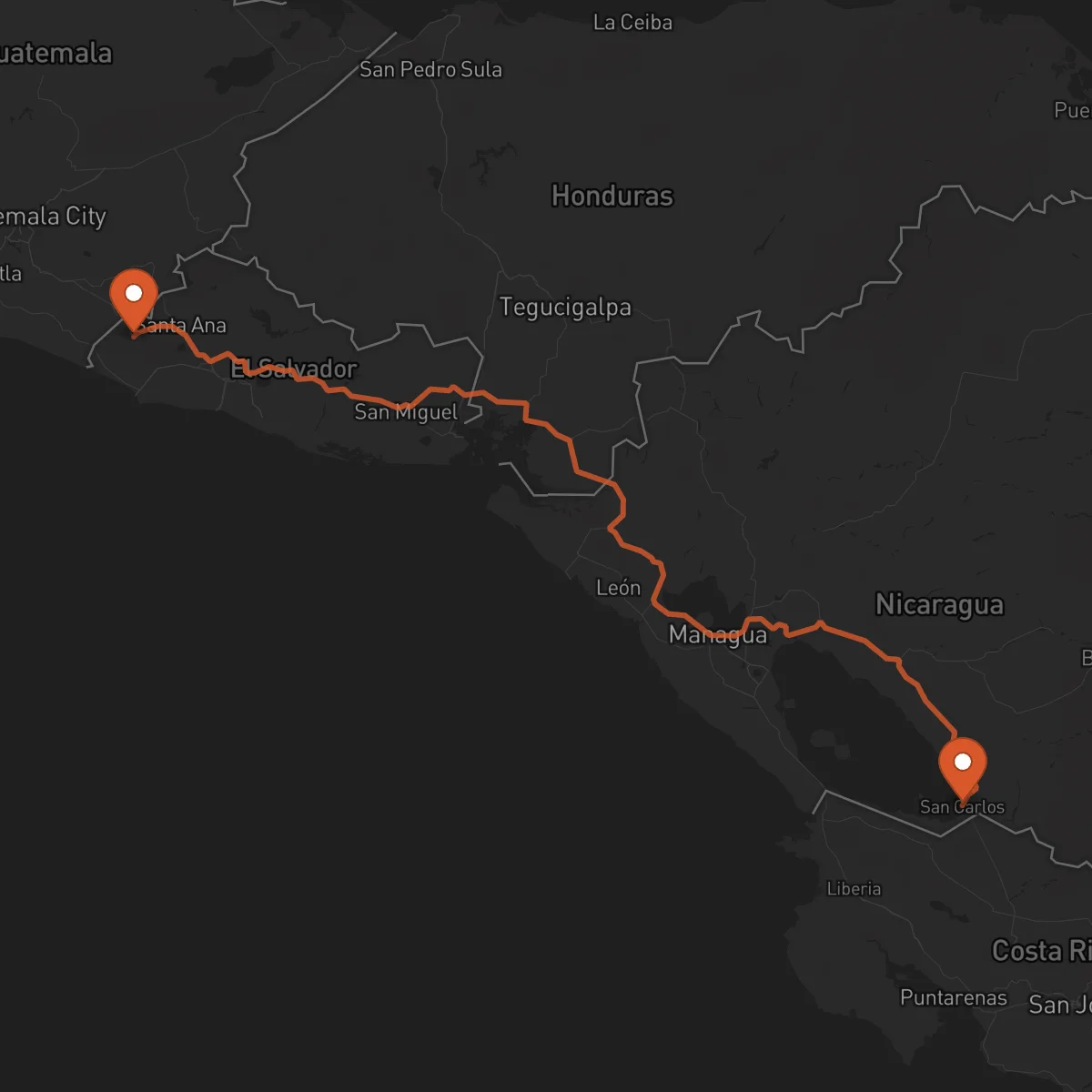 Ruta Ahuachapán - San Carlos