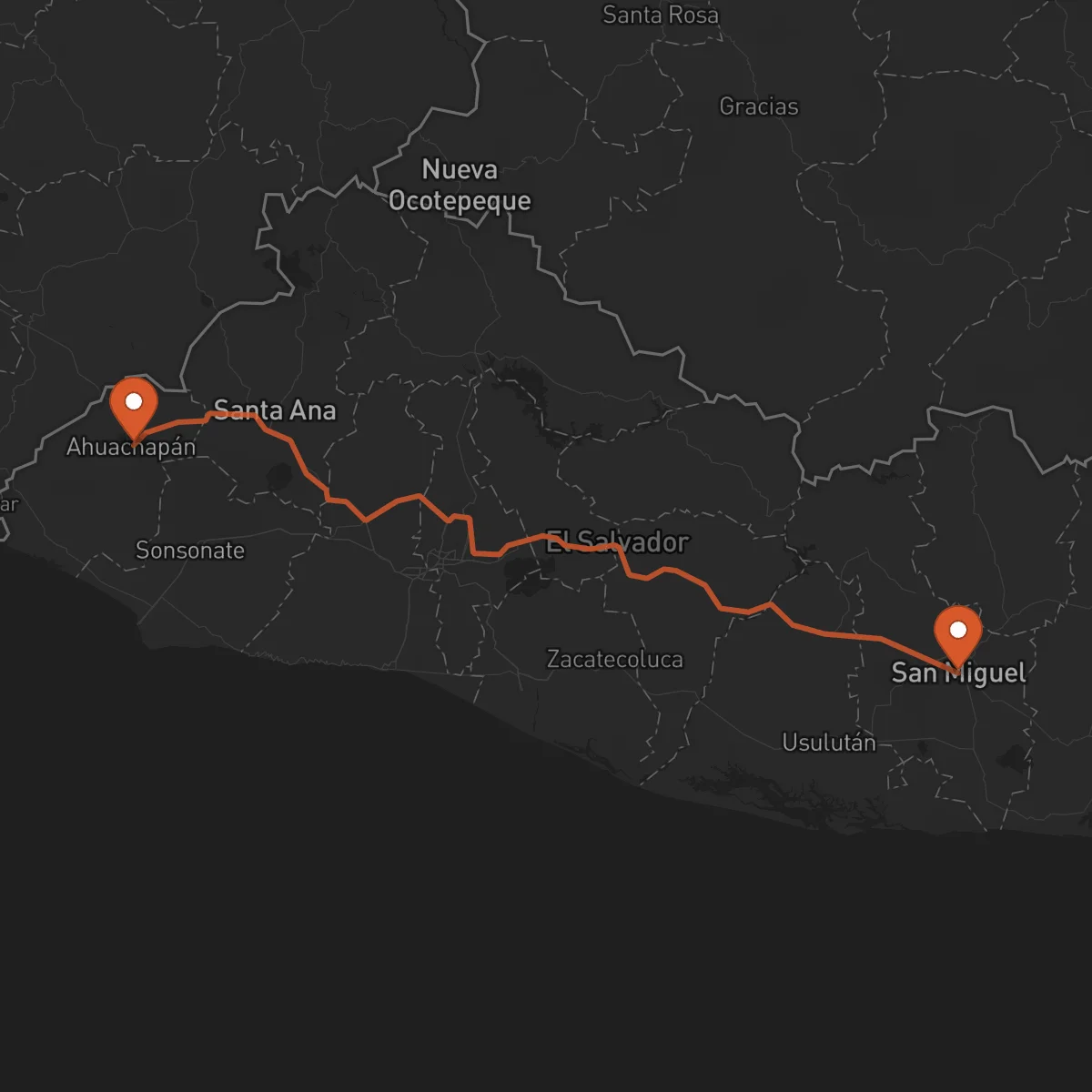 Ruta San Miguel - Ahuachapán