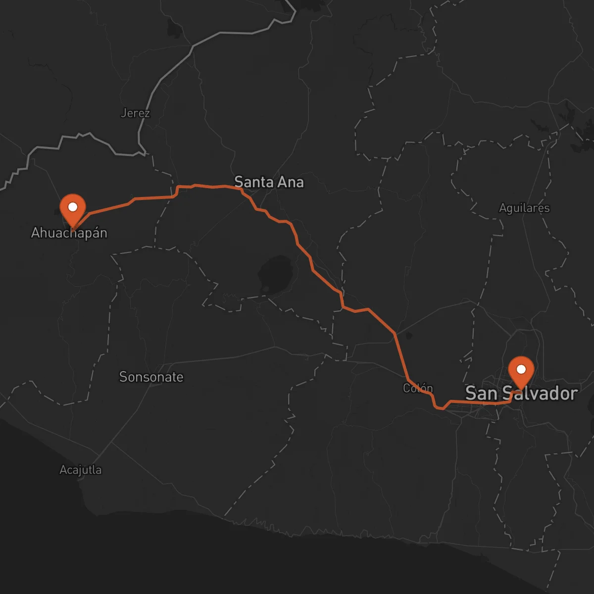 Ruta San Salvador - Ahuachapán