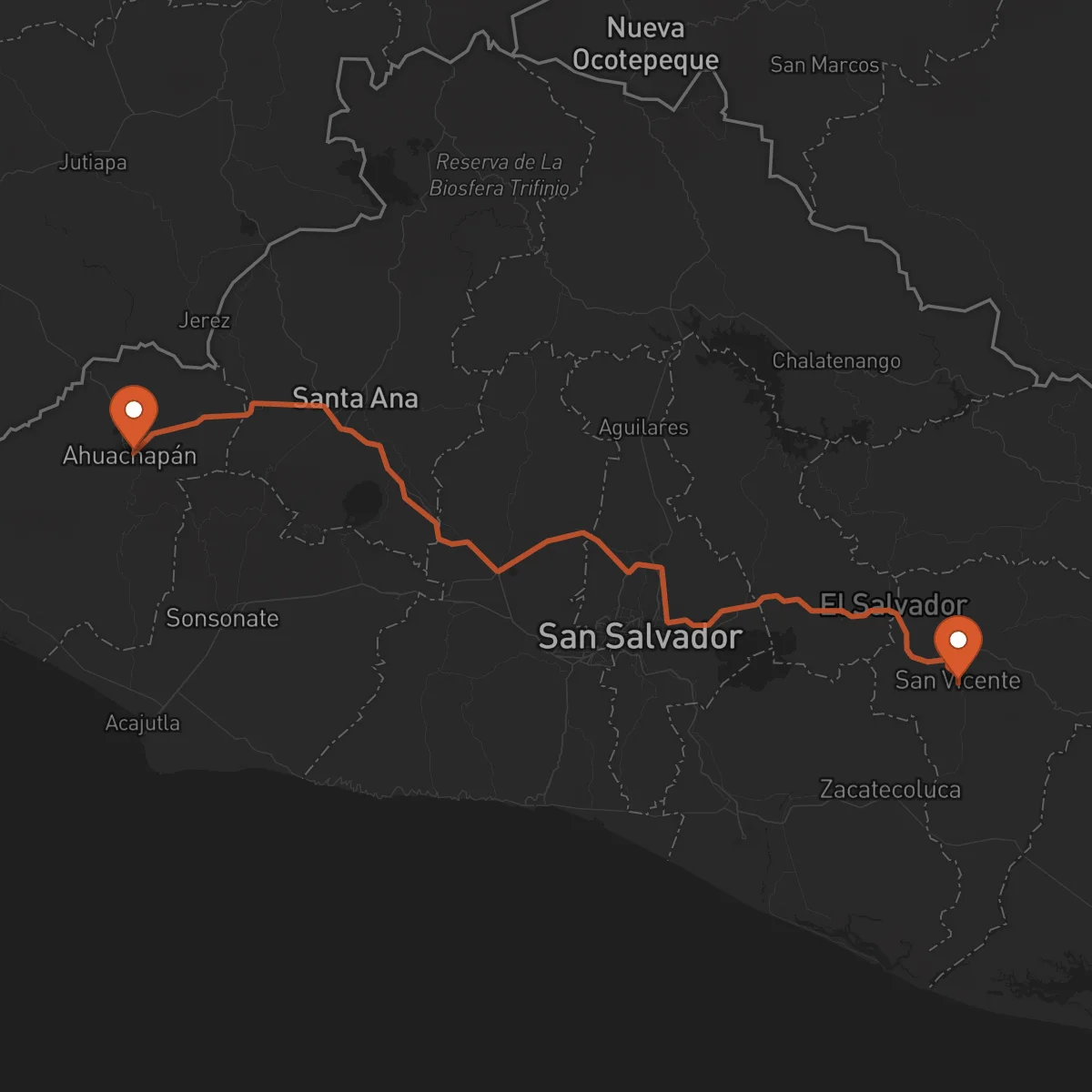 Ruta San Vicente - Ahuachapán