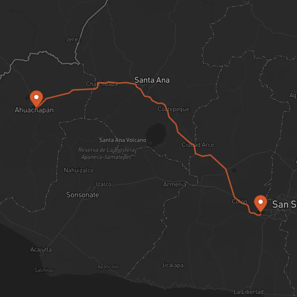 Ruta Santa Tecla - Ahuachapán