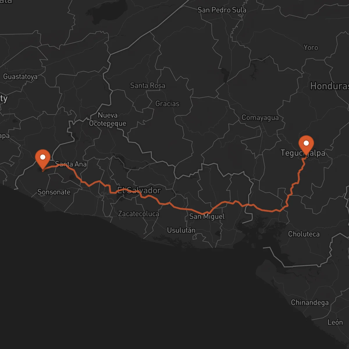 Ruta Ahuachapán - Tégucigalpa