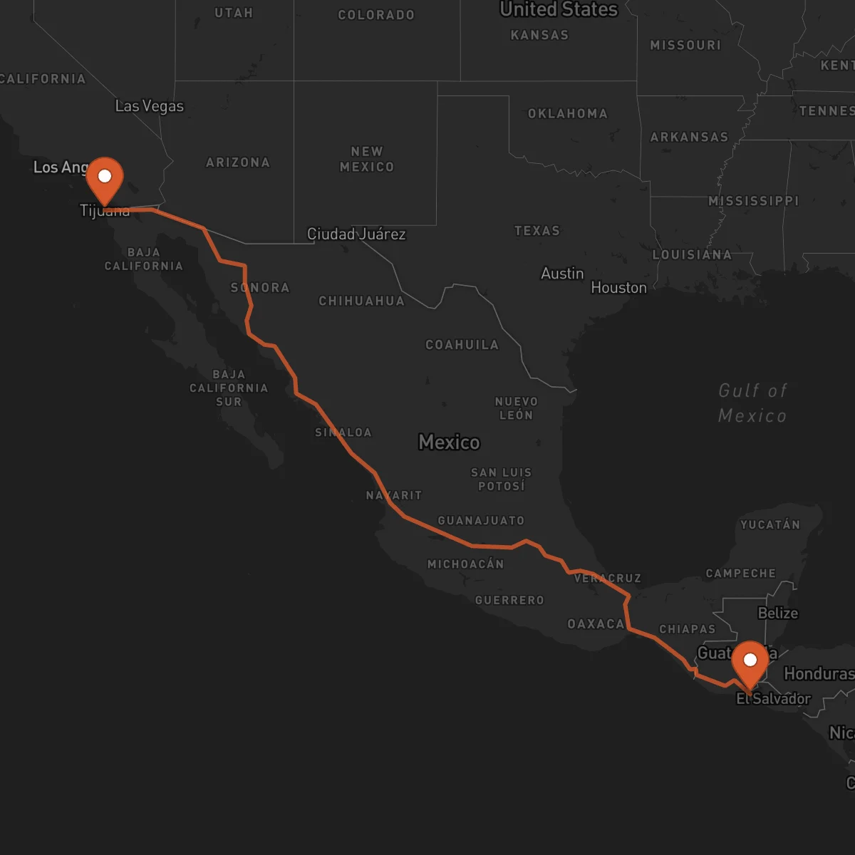 Ruta Tijuana - Ahuachapán