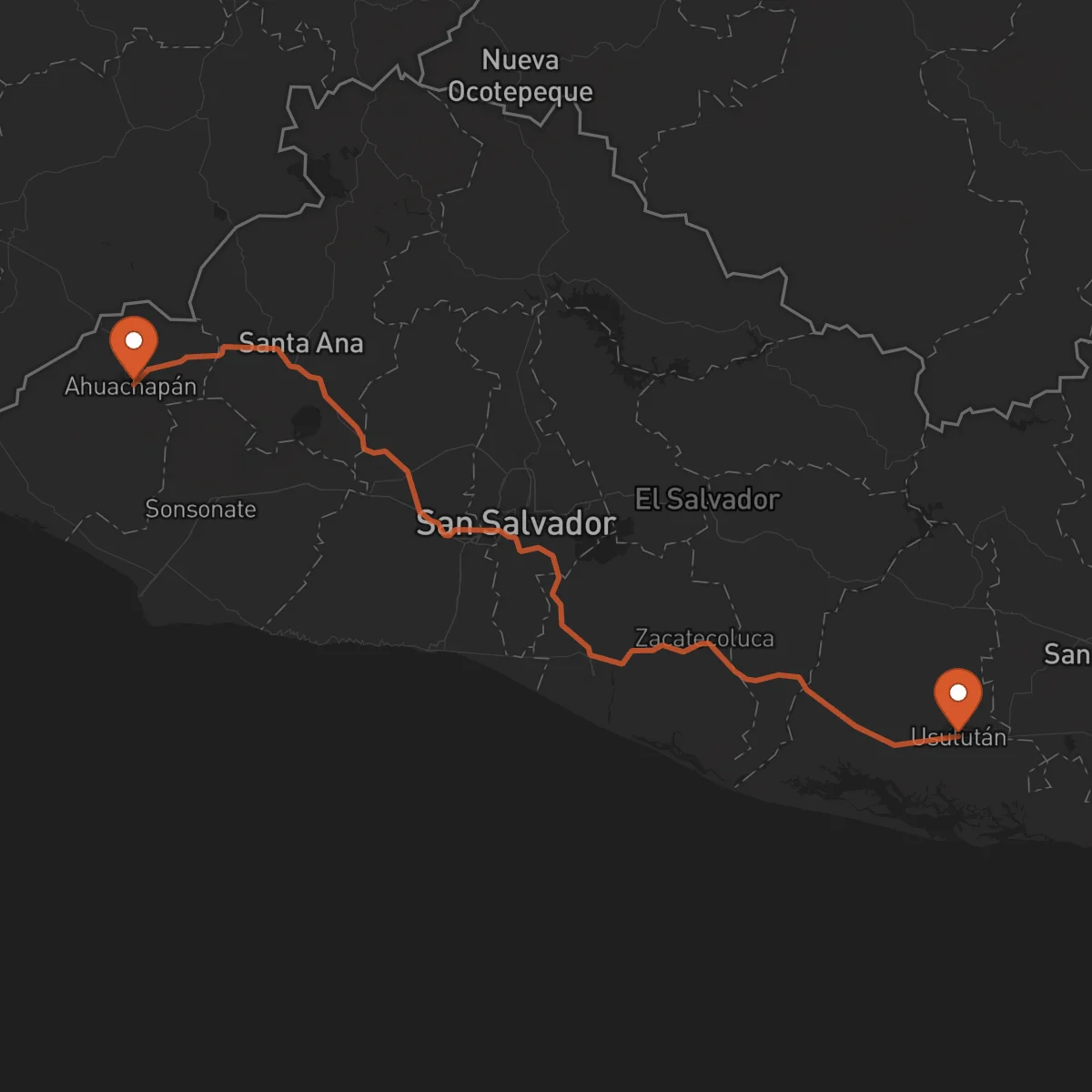 Ruta Usulután - Ahuachapán