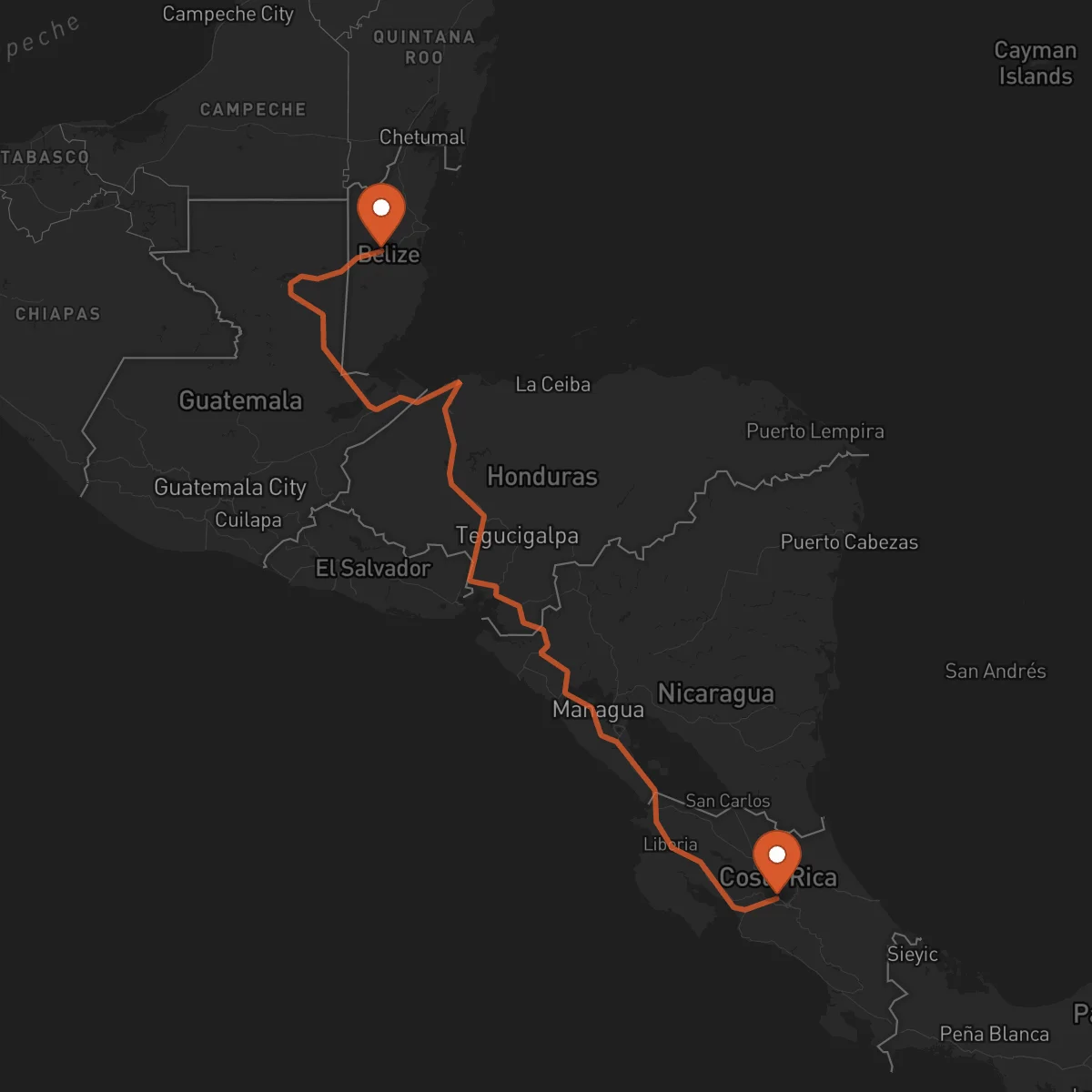 Ruta Belmopán - Alajuela