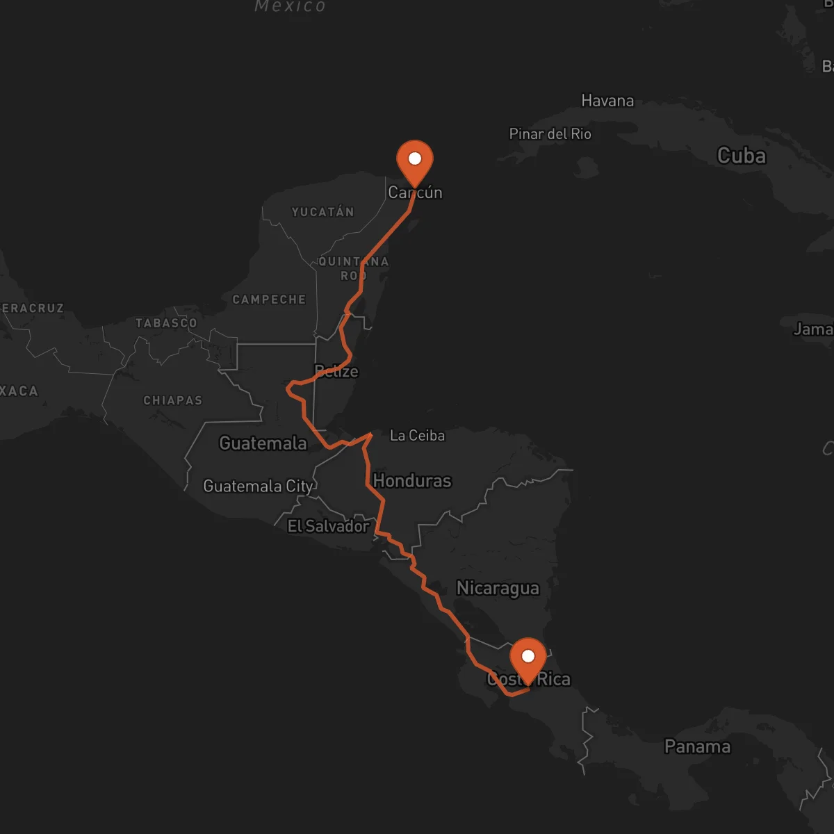 Ruta Cancún - Alajuela