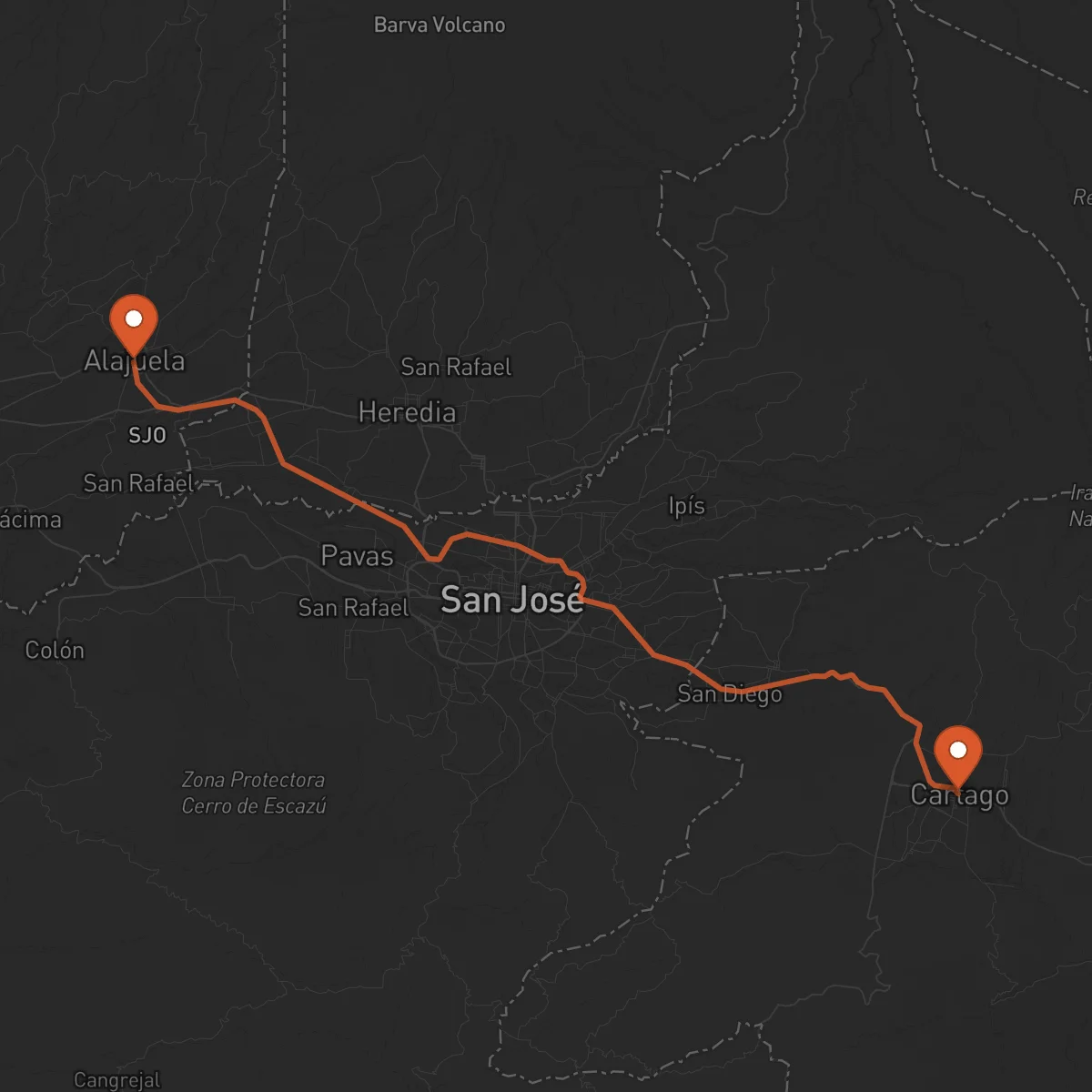 Ruta Alajuela - Cartago