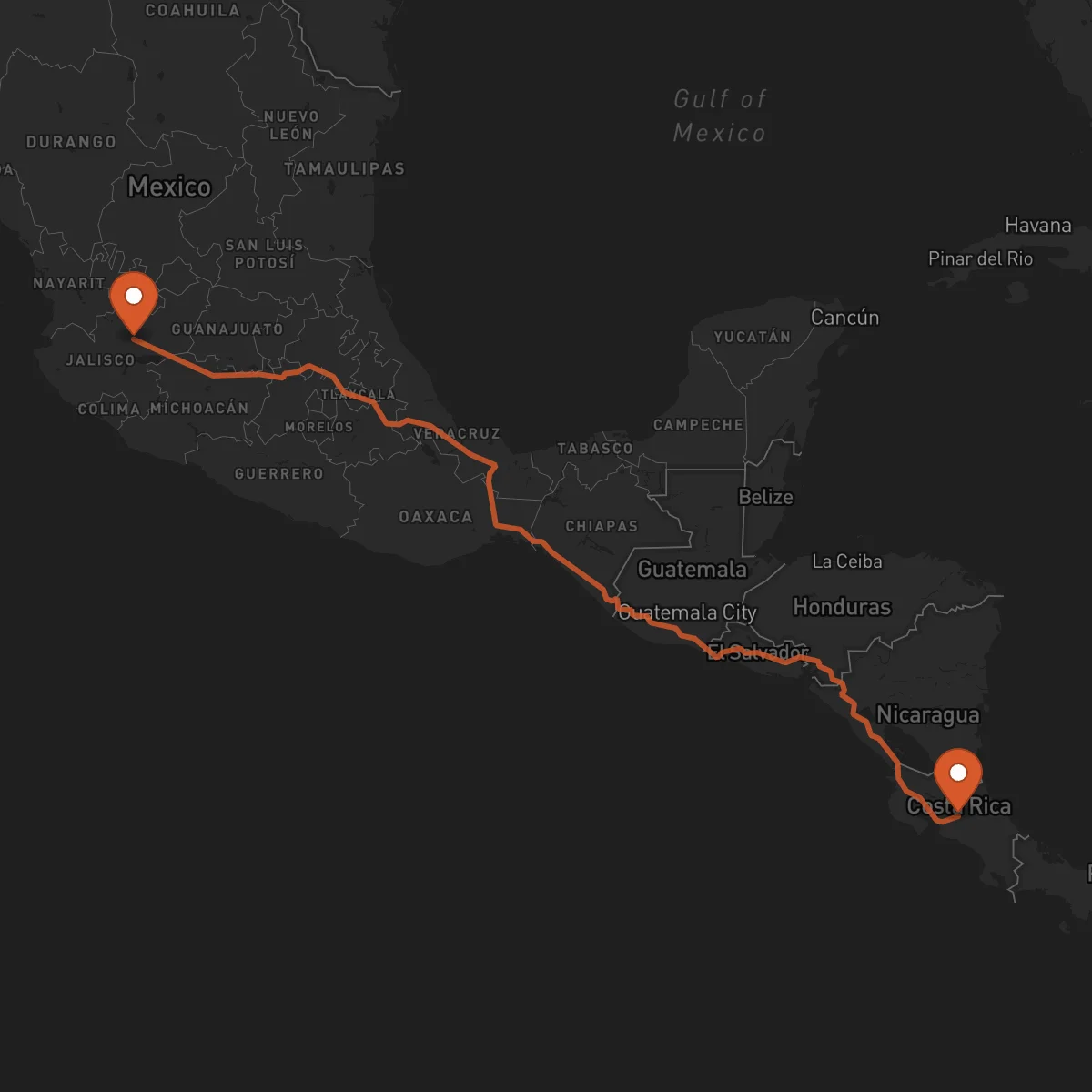Ruta Guadalajara - Alajuela