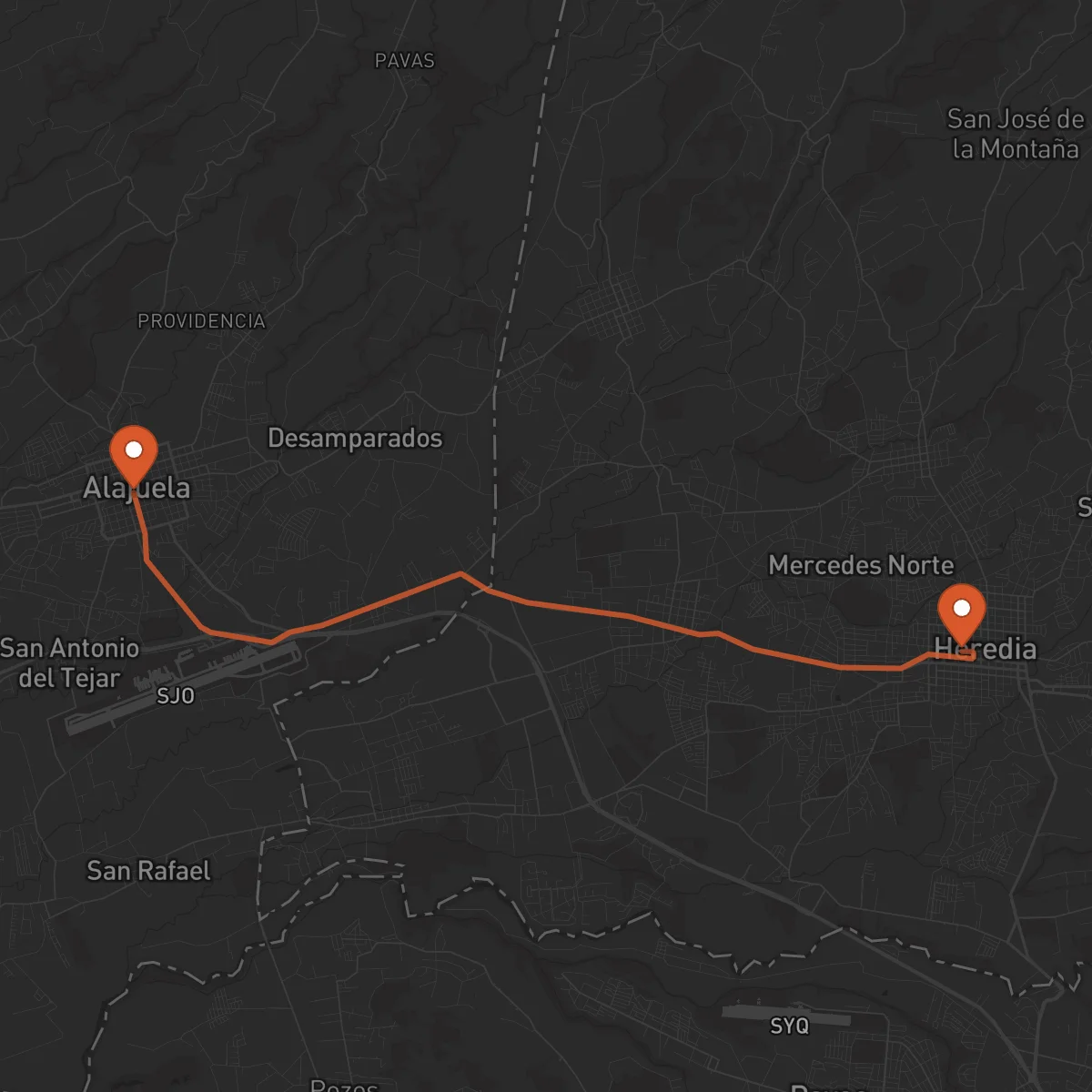 Ruta Alajuela - Heredia