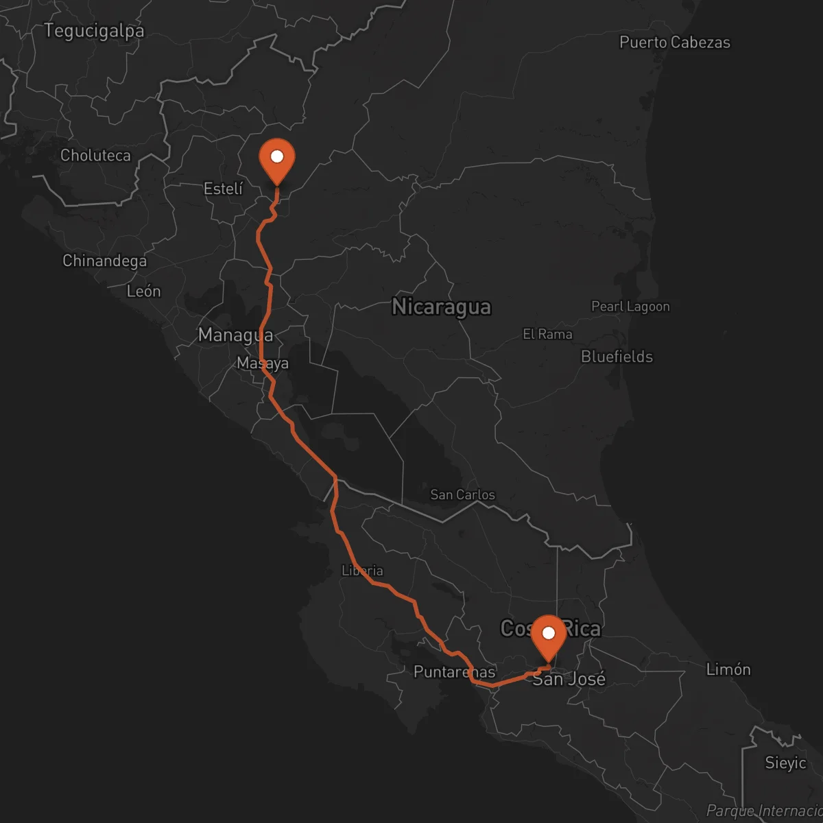 Ruta Alajuela - Jinotega