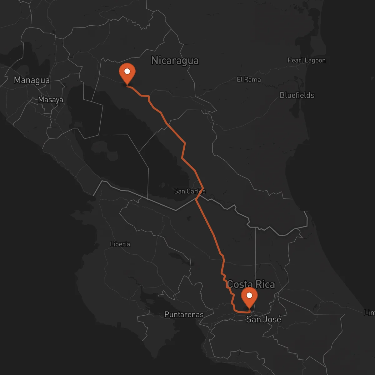 Ruta Juigalpa - Alajuela