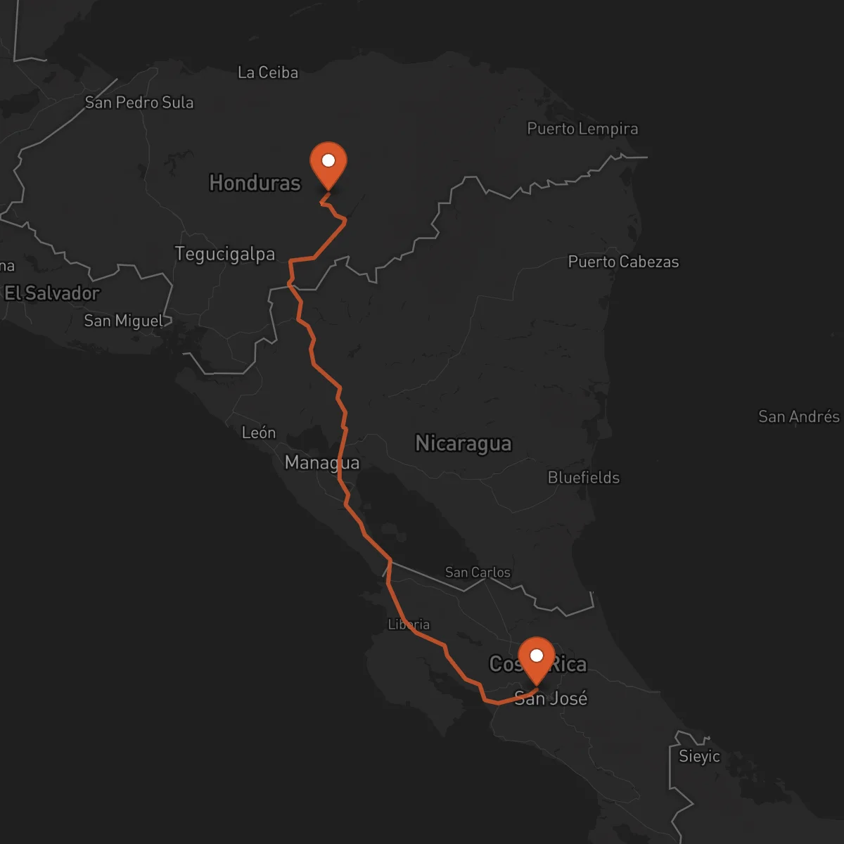 Ruta Alajuela - Juticalpa