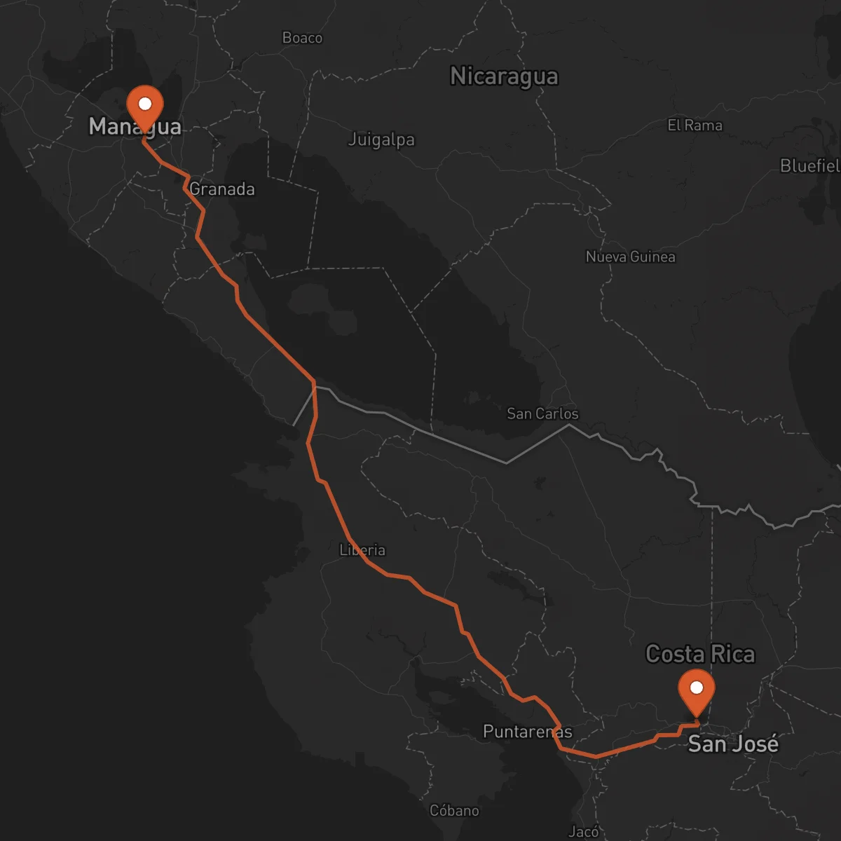 Ruta Alajuela - Managua