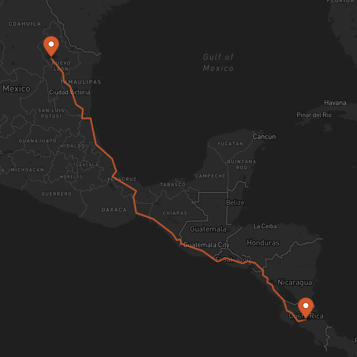 Ruta Alajuela - Monterrey