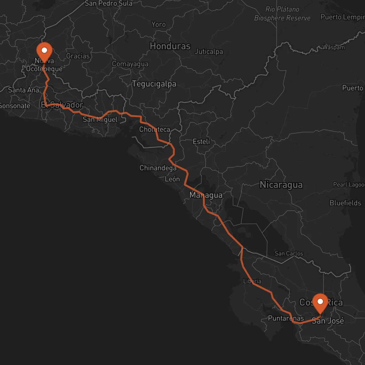 Ruta Alajuela - Ocotepeque