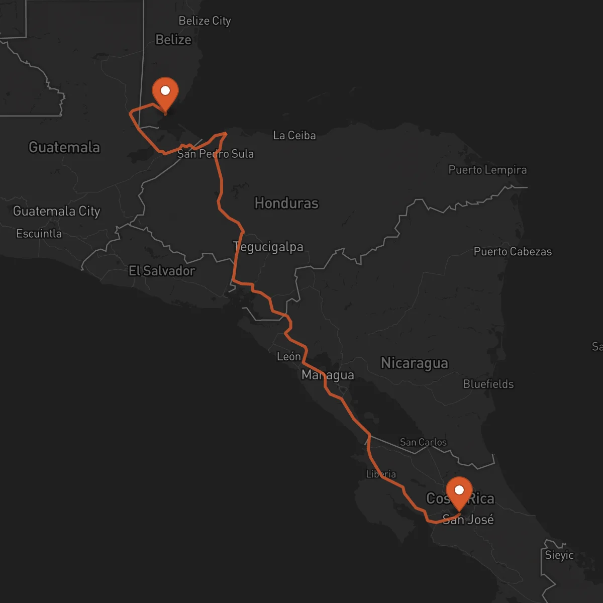 Ruta Punta Gorda - Alajuela