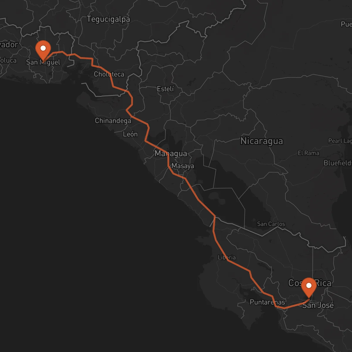 Ruta San Miguel - Alajuela