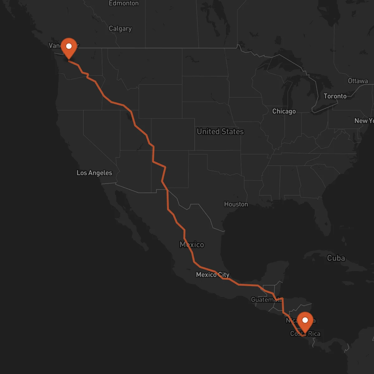 Ruta Alajuela - Seattle