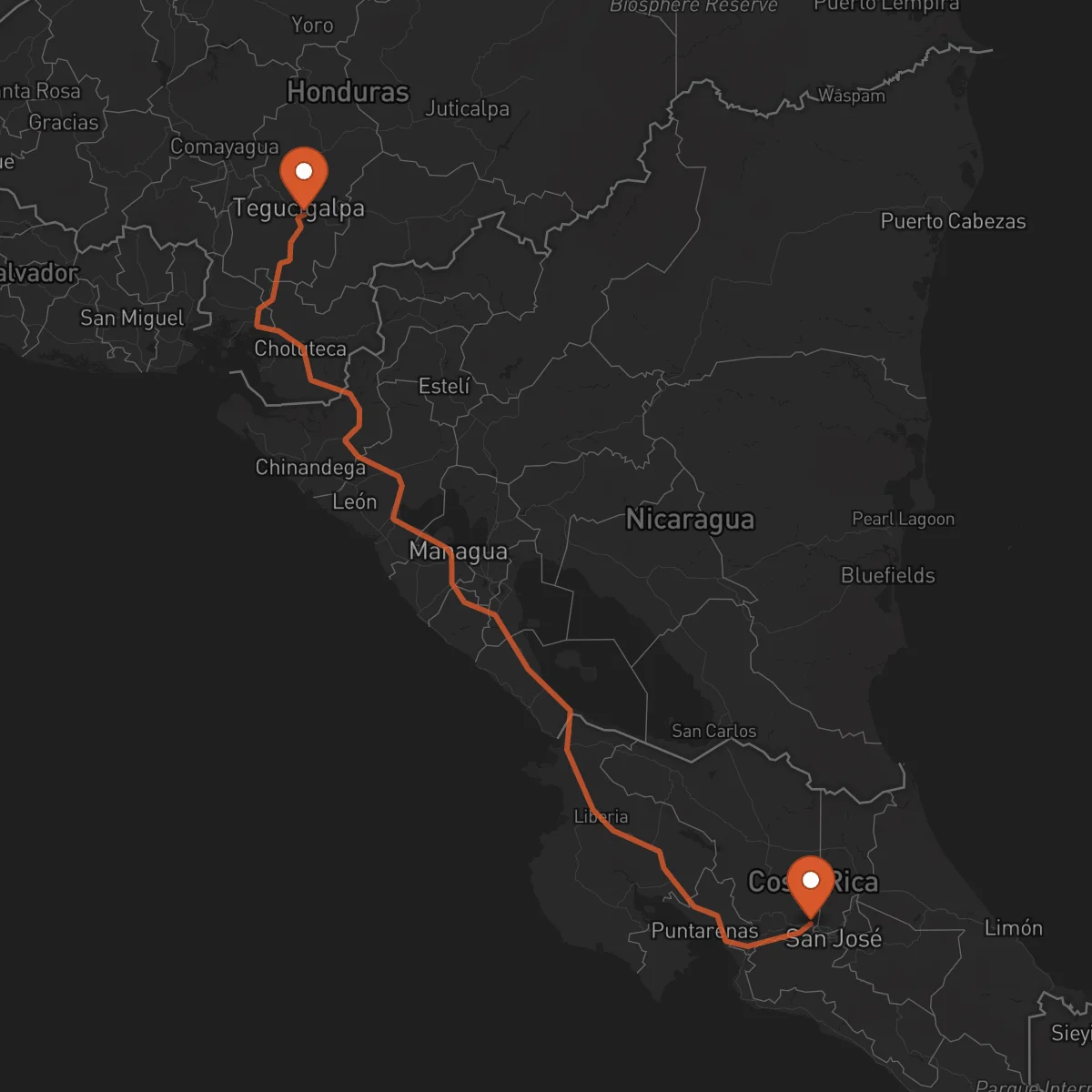Ruta Alajuela - Tegucigalpa