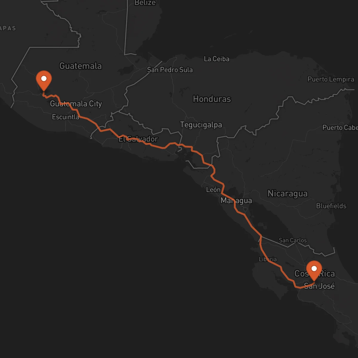 Ruta Totonicapán - Alajuela
