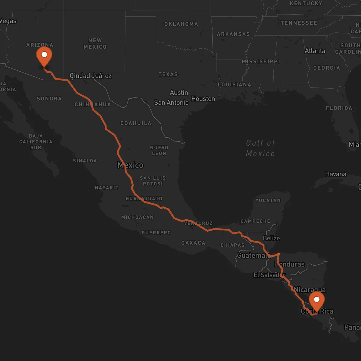 Ruta Alajuela - Tucson