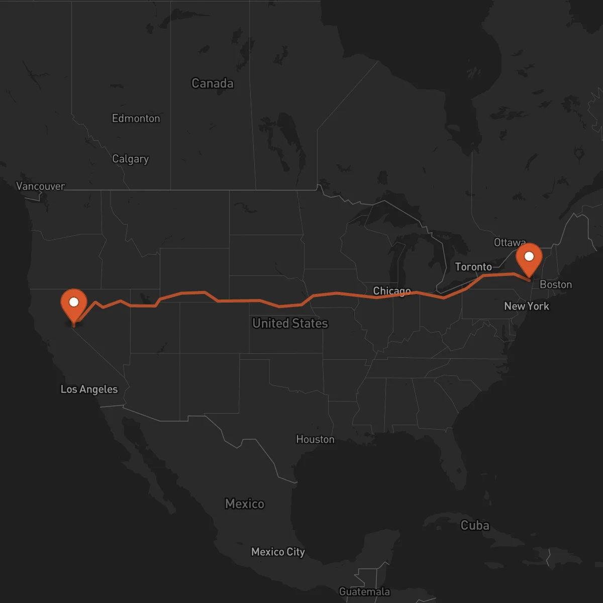 Ruta Albany - Carson City