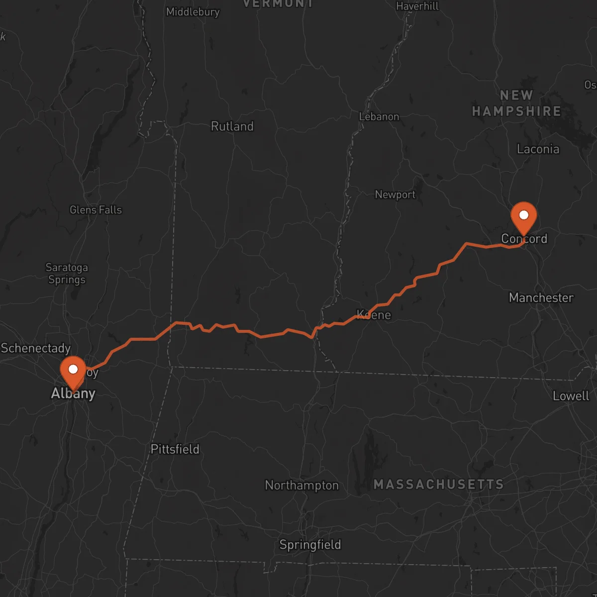 Ruta Albany - Concord