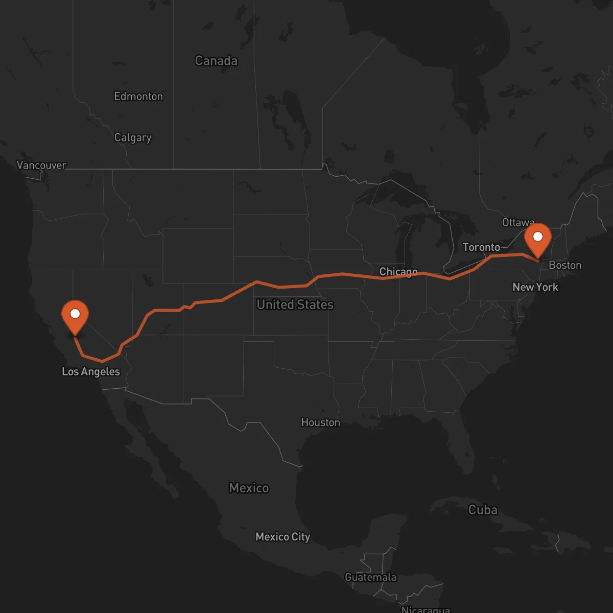 Ruta Albany - Fresno