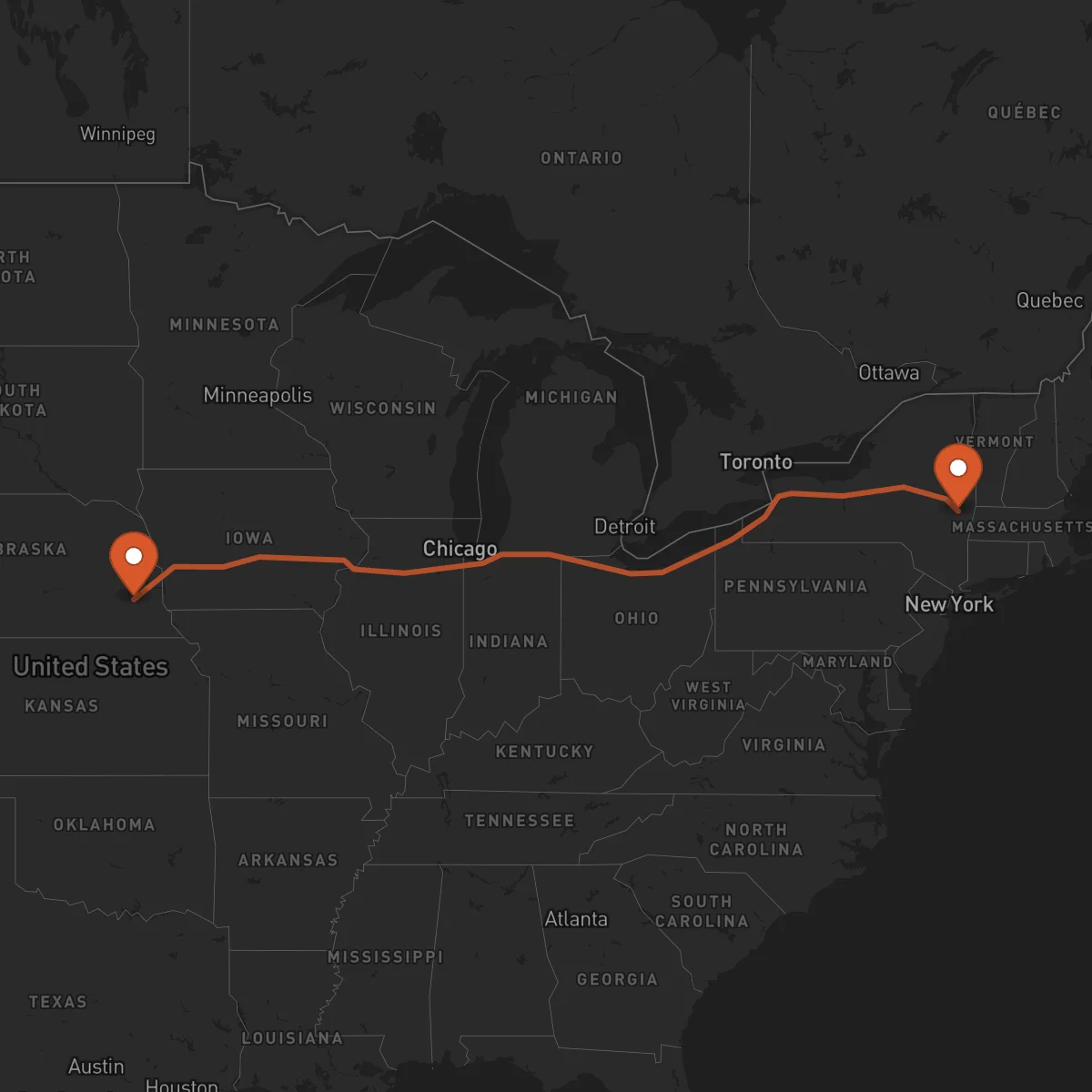 Ruta Albany - Lincoln