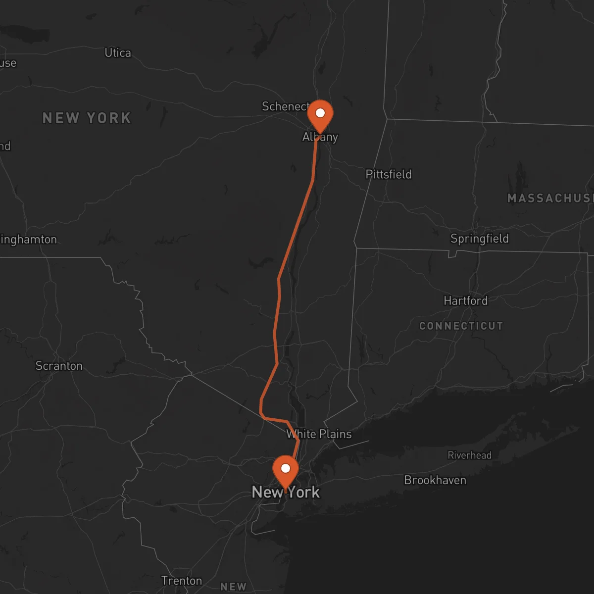 Ruta Albany - Nueva York