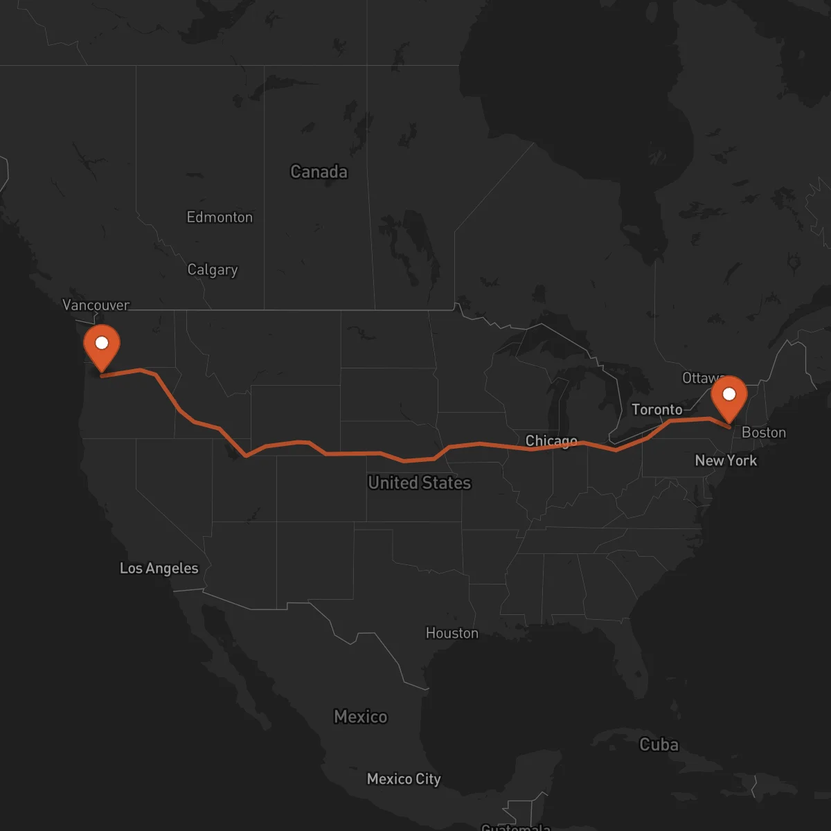 Ruta Albany - Portland