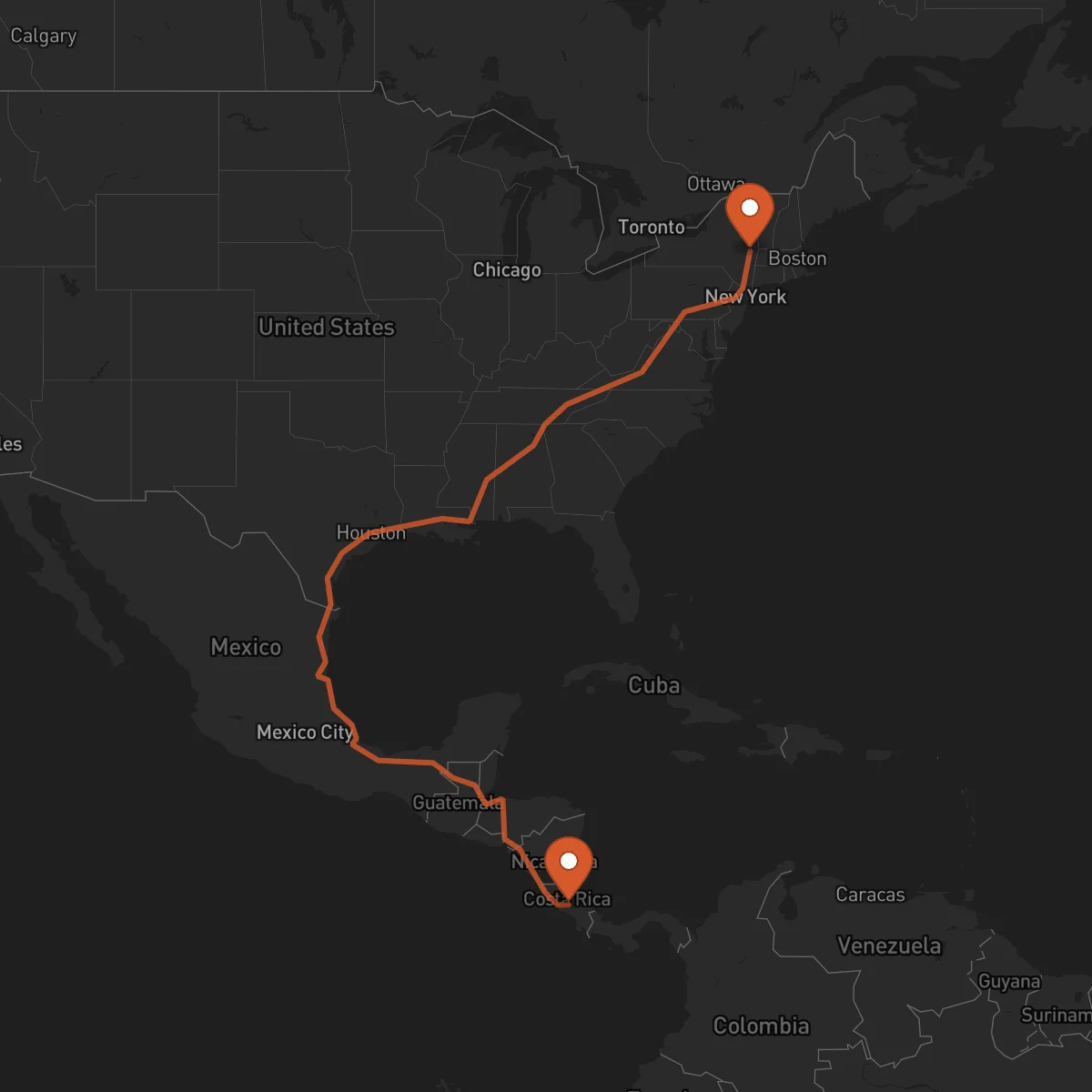 Ruta Albany - San José