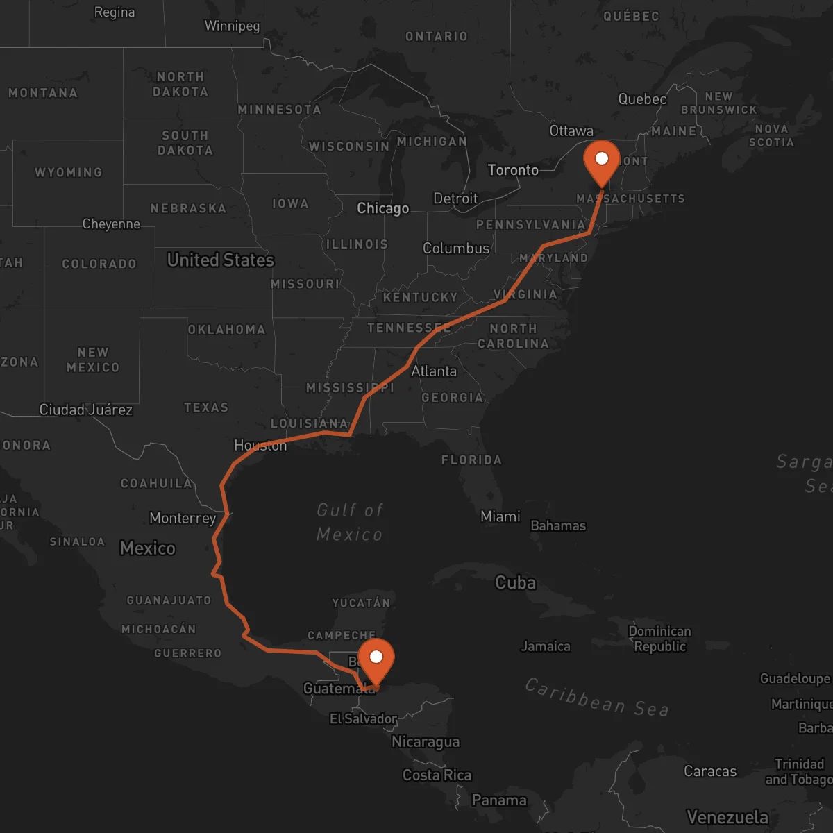 Ruta San Pedro Sula - Albany