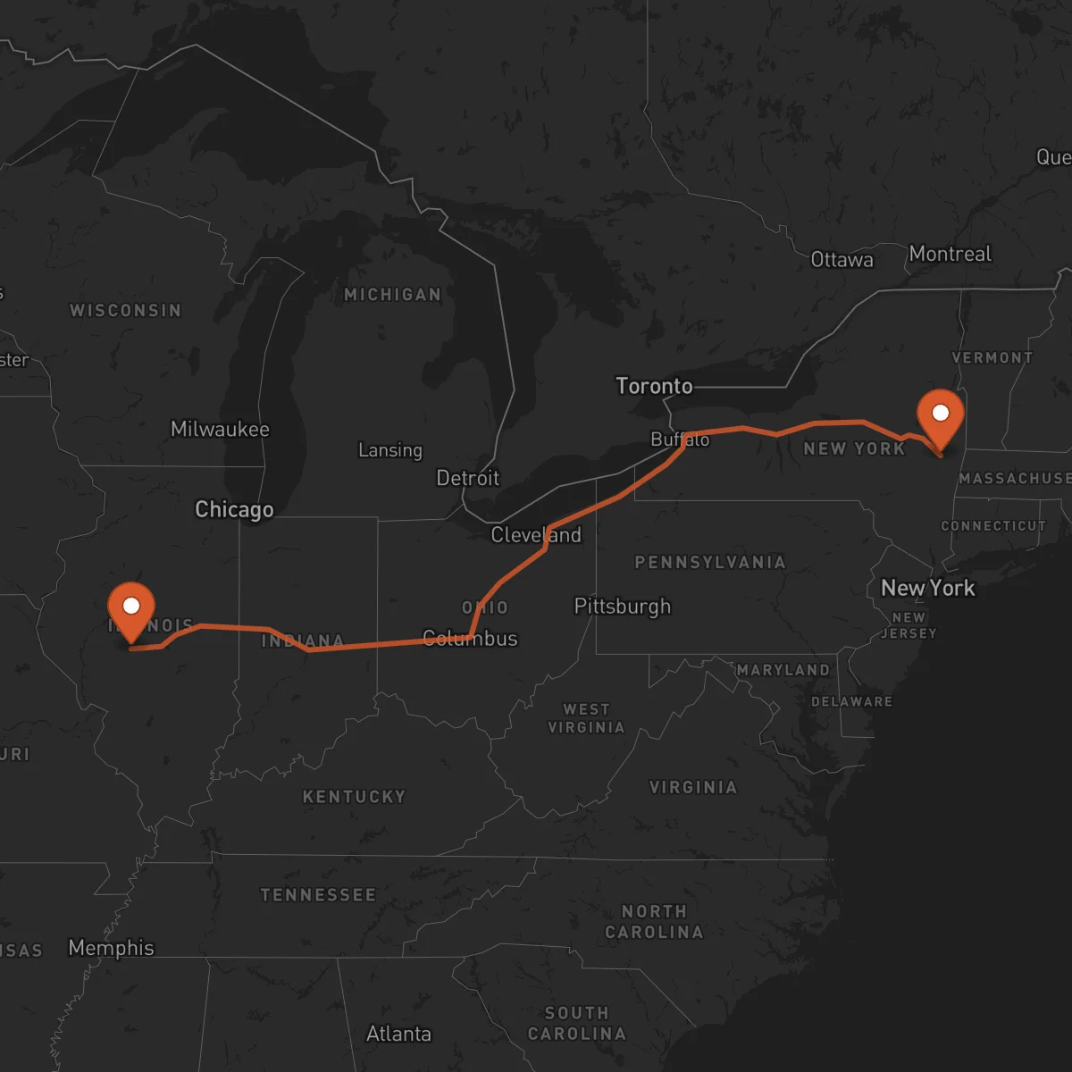 Ruta Albany - Springfield