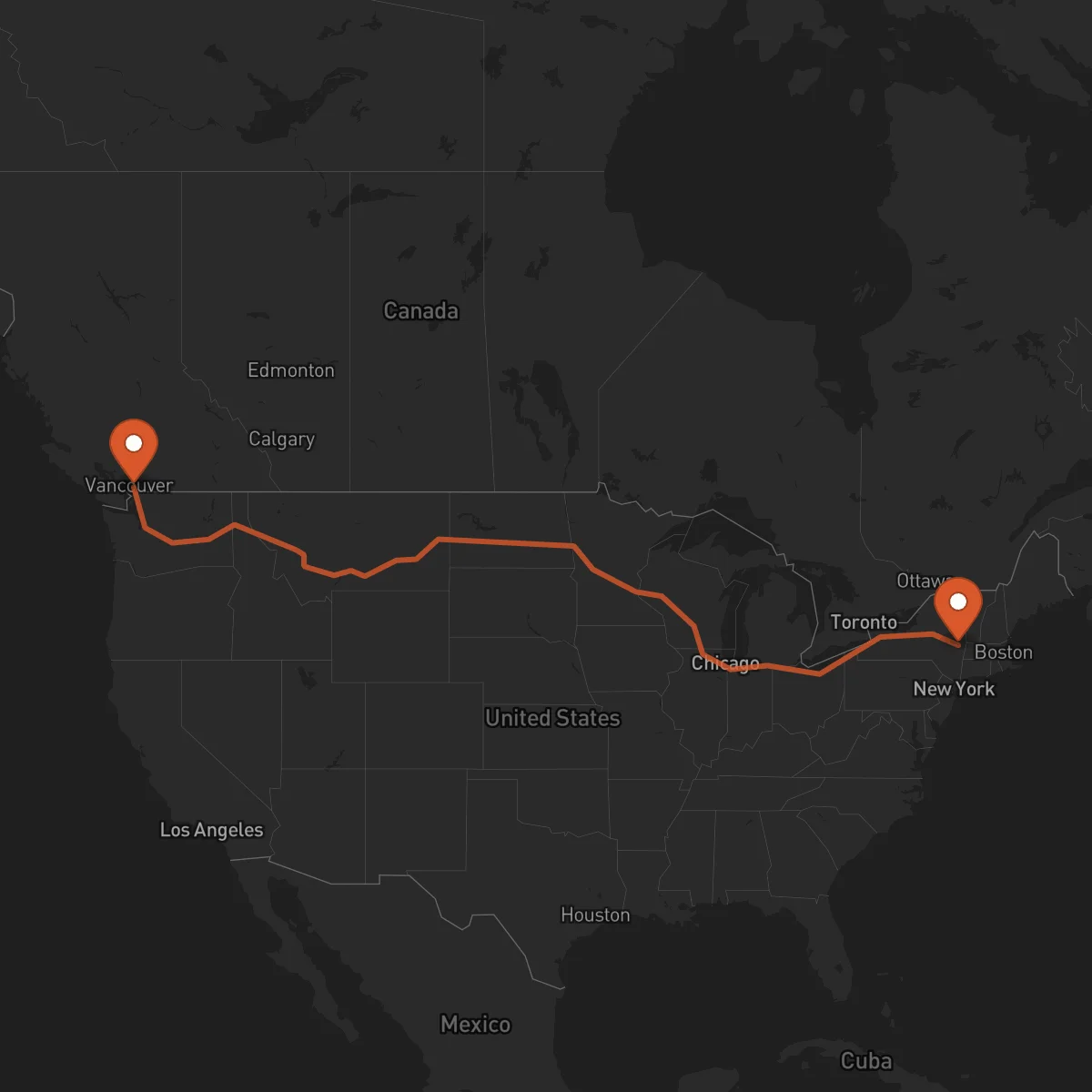 Ruta Albany - Surrey
