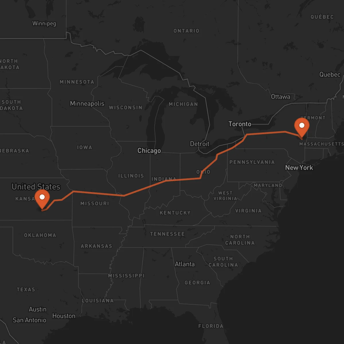 Ruta Albany - Wichita